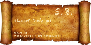 Stampf Noémi névjegykártya